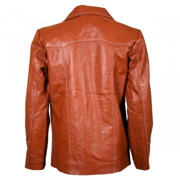 Fight Club Hellbraune Lederjacke